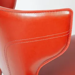 Стул полубарный Austin, кожа ретро-красный