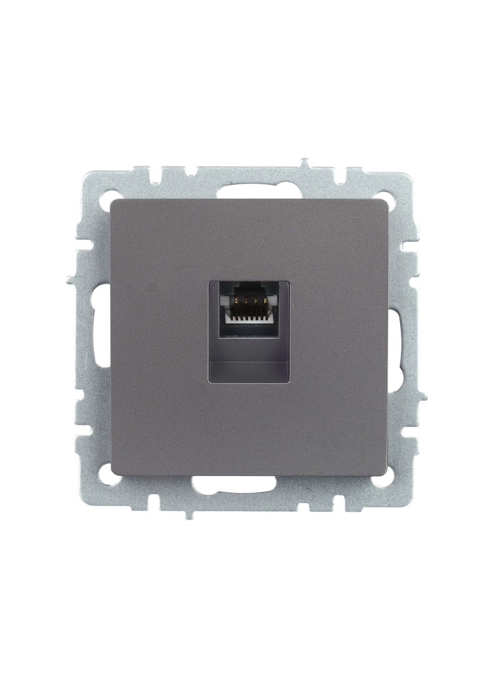 BRITE Розетка компьютерная RJ45 кат.5E РК10-БрС сталь IEK