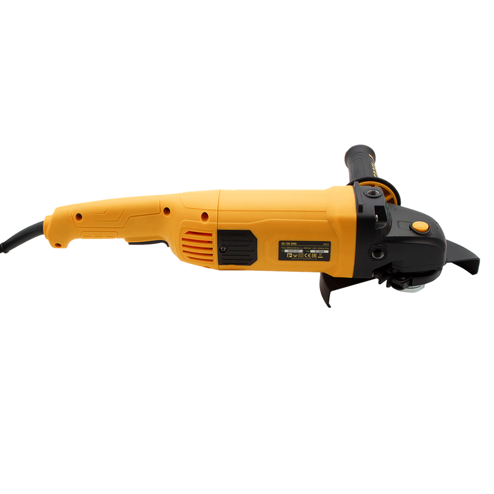 Машина шлифовальная угловая AG180-2000, 2000 Вт, 180 мм, 8500 об/мин Denzel 26912