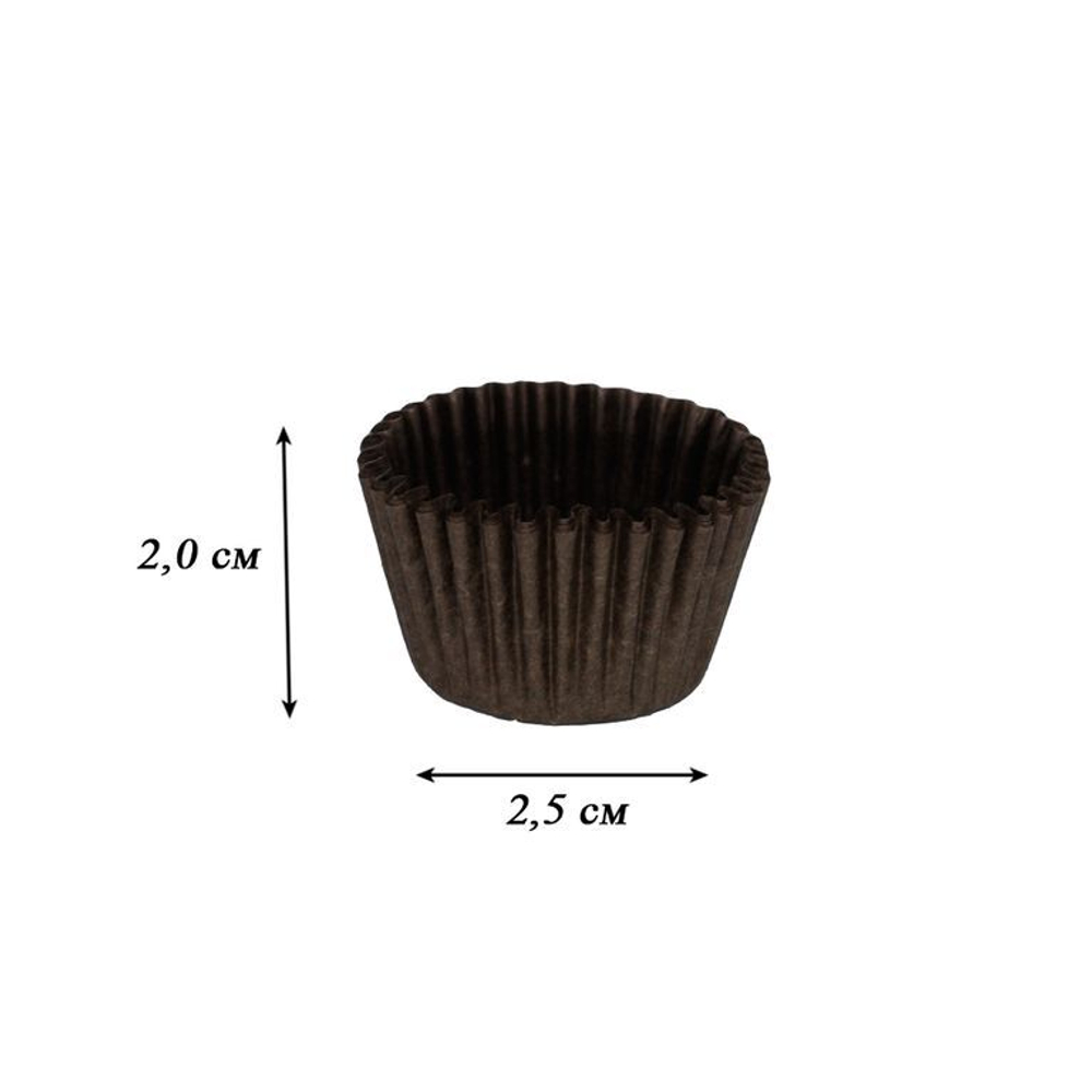 Капсулы бумажные Коричневые 25*20 мм, 1000 шт