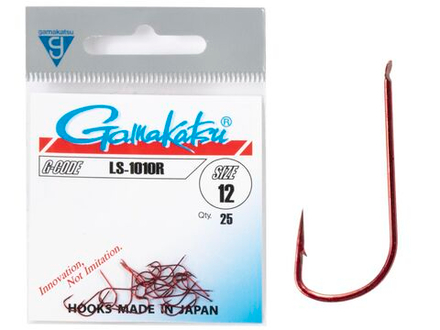 Крючки Gamakatsu LS-1010R HOOKS RED разм. 12 25шт.