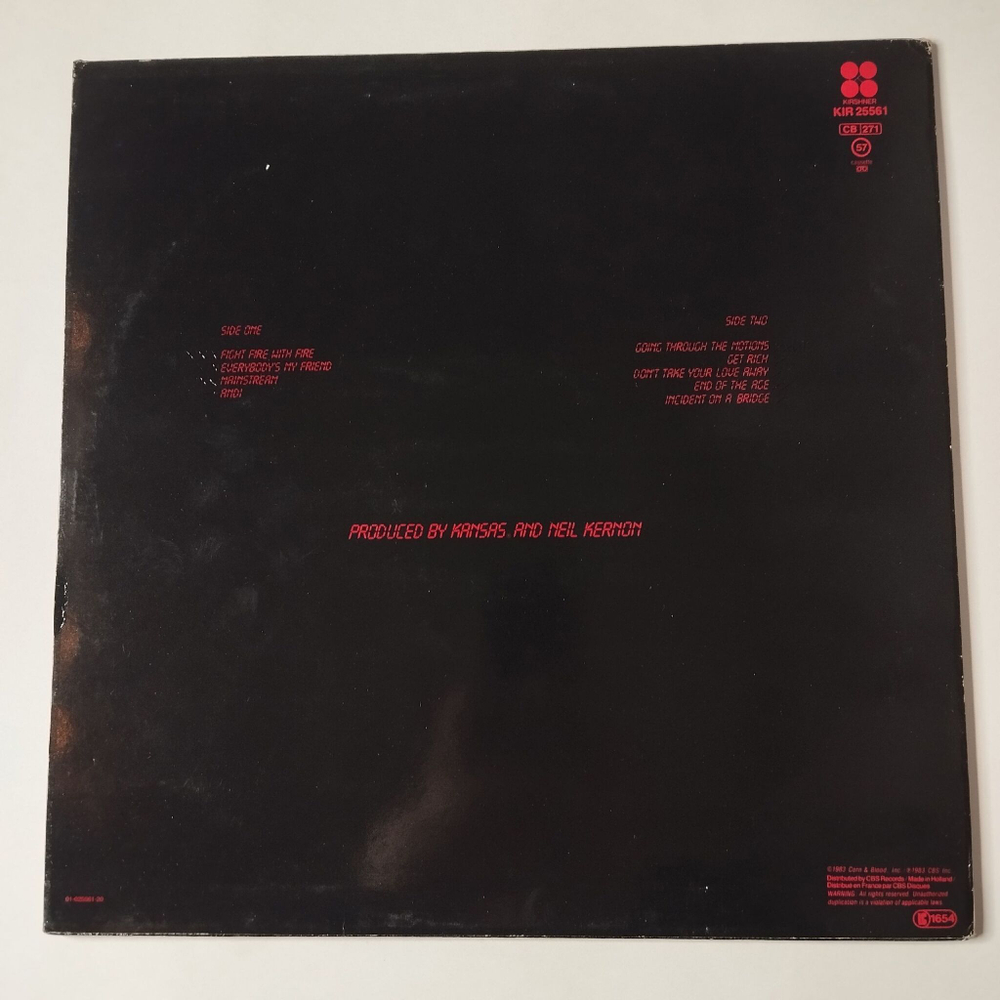 Винтажная виниловая пластинка LP Kansas Drastic Measures (Holland 1983)
