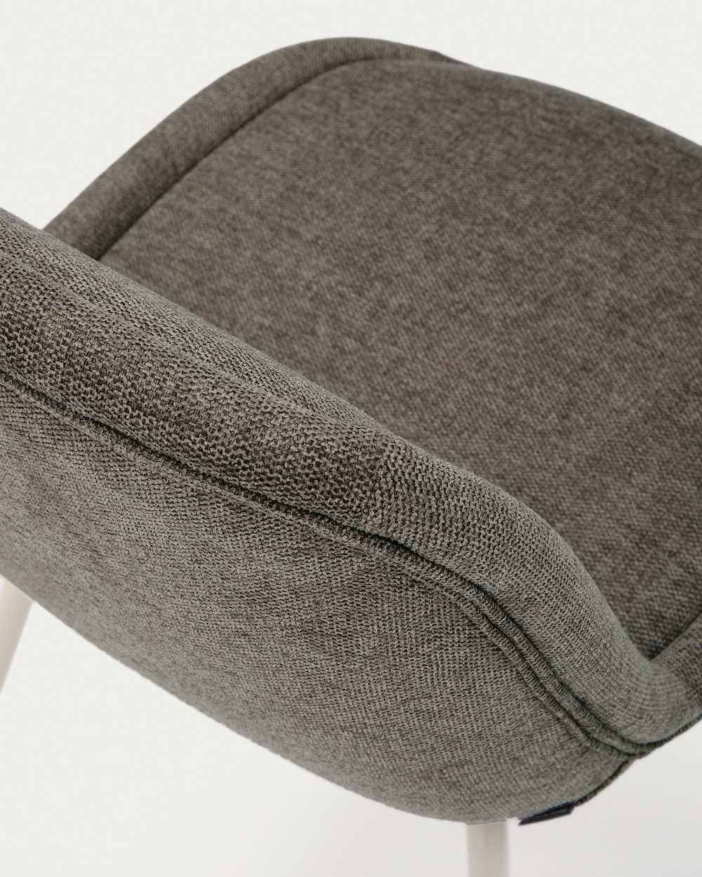 Стул Aimin из коричневой синели со стальными бежевыми ножками