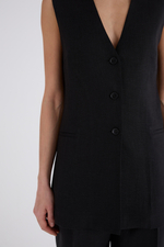 Жилет Анаис удлинённый изо льна 100%