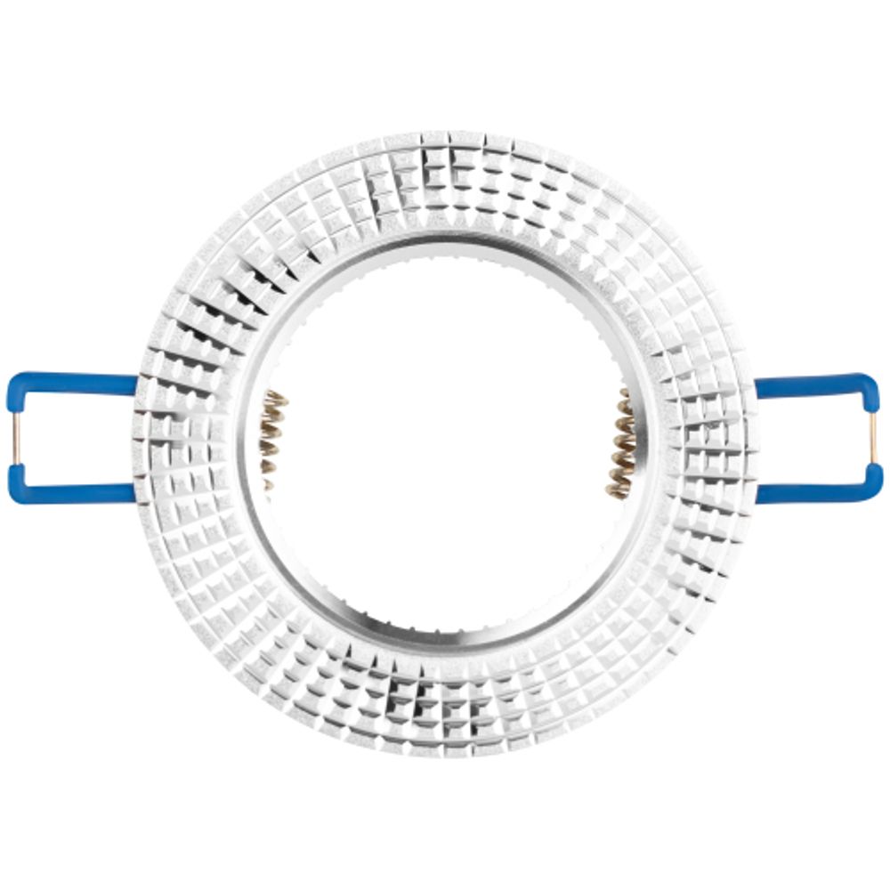 Встраиваемый светильник алюминиевый ЭРА KL32 AL/SL/1 MR16 12V 50W серебро | Алюминиевые встраиваемые светильники