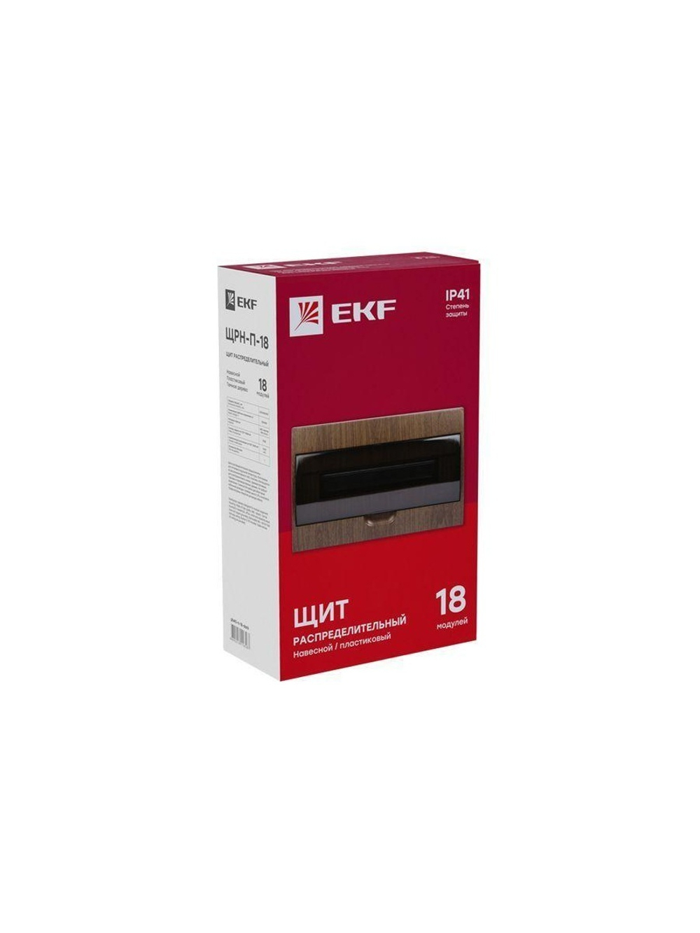 Щит ЩРН-П-18 IP41 темное дерево PROxima EKF pb40-n-18-dark