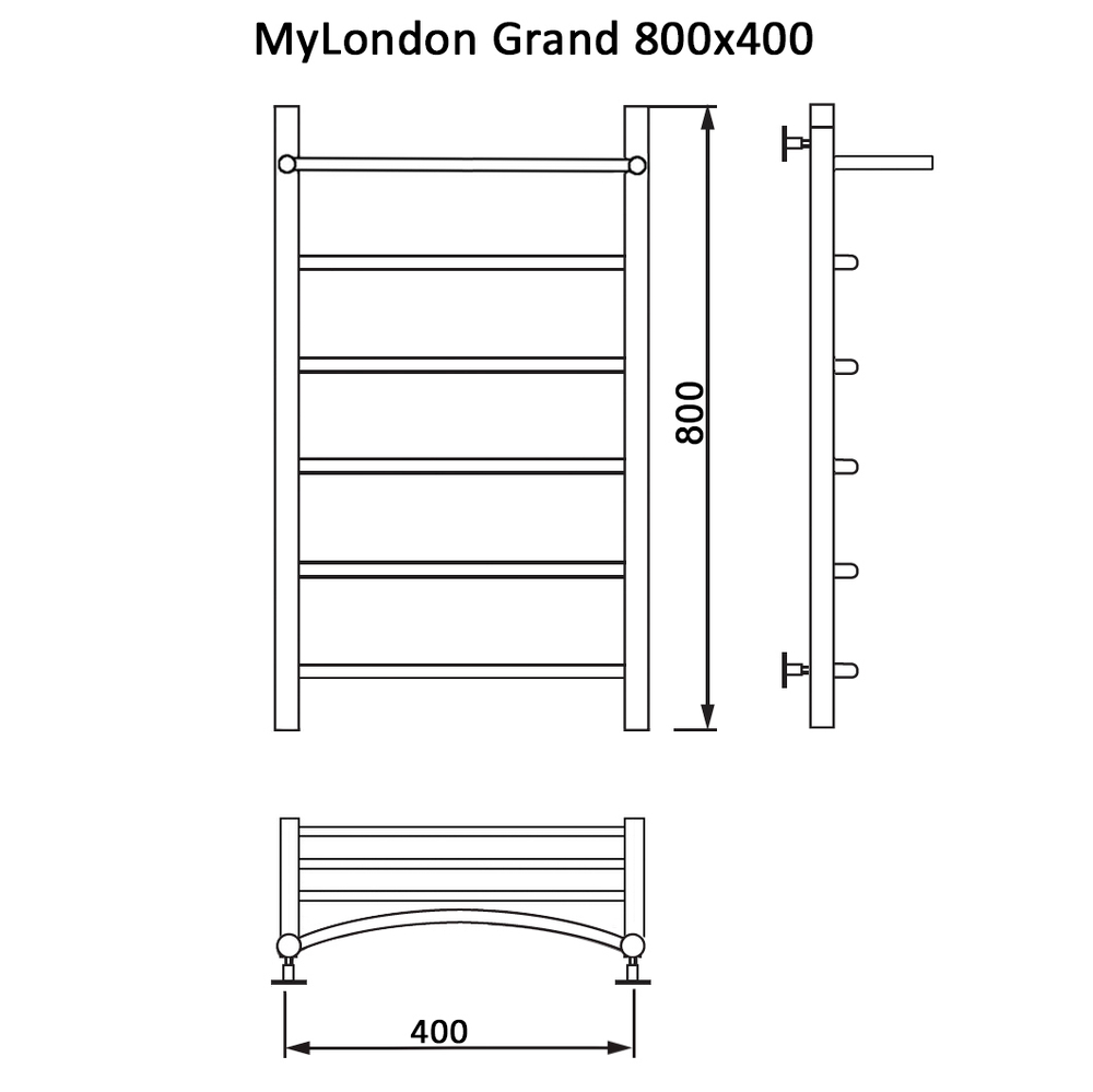 Полотенцесушитель MYFREA My London (Grand) 80/40, шт