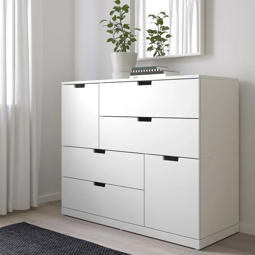Комод - IKEA NORDLI/НОРДЛИ ИКЕА, 47х99х120 см, белый
