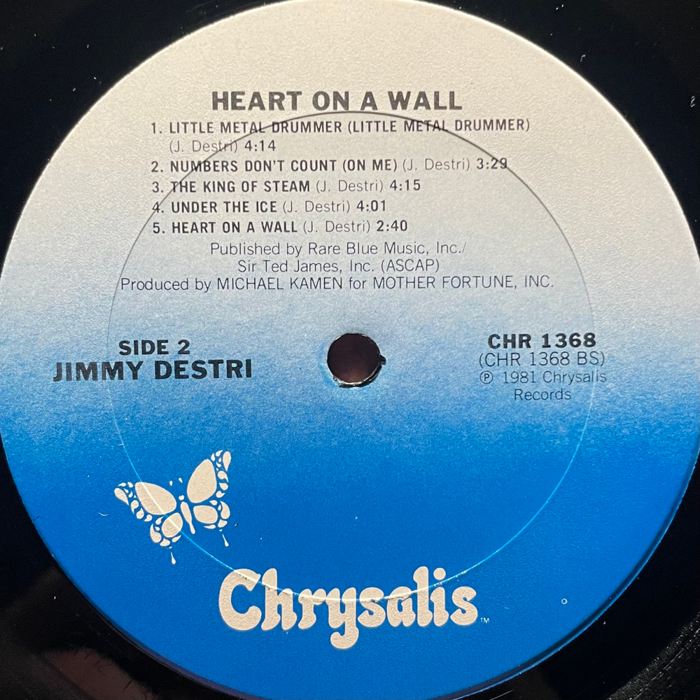 Jimmy Destri ‎– Heart On A Wall (США 1981г.)