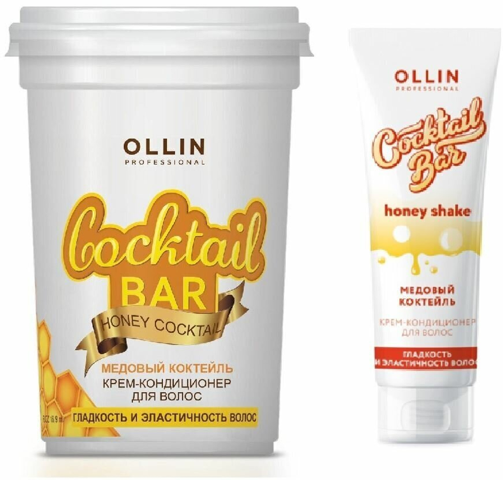 OLLIN Cocktail BAR Крем-кондиционер для волос "Медовый коктейль" гладкость и эластичность волос 250м