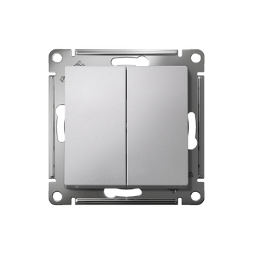 Переключатель проходной 2-кл. СП AtlasDesign 10А IP20 (сх. 6/2) 10AX механизм алюм. SE ATN000365