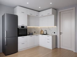 Кухонный гарнитур угловой Жемчуг 2200х1700 столешница 26мм