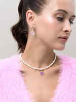 Серьги "Royal Love" Gold c лавандовым аметистом
