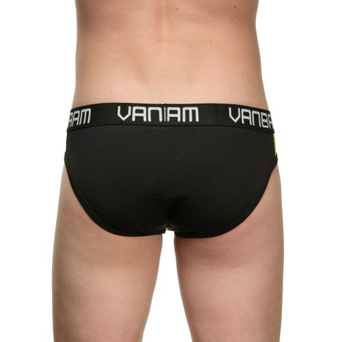 Мужские трусы слипы салатовые/черные Van Baam