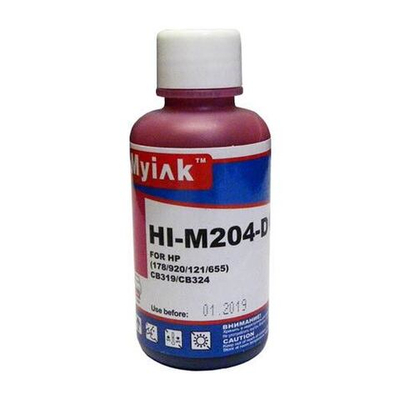 Чернила для HP (178/121/122/650/655/901/920/GT51/GT52/GT53) CB319/CB324 (100мл, magenta, Dye) HI-M204-D Gloria™ MyInk