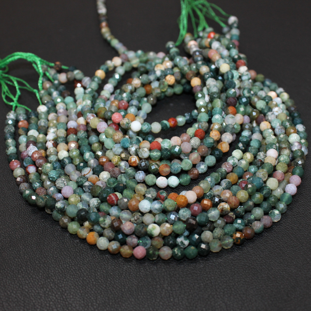 Агат индийский ювелирная огранка 3мм 4мм 5мм