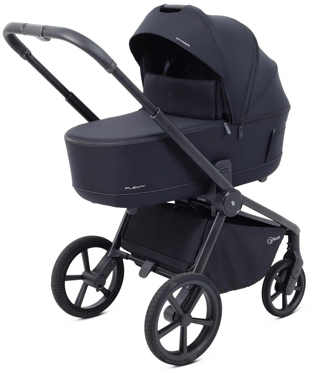 Детская коляска Rant Flex Therm Soft 3 в 1 с автокреслом Miro Black Midnight Black