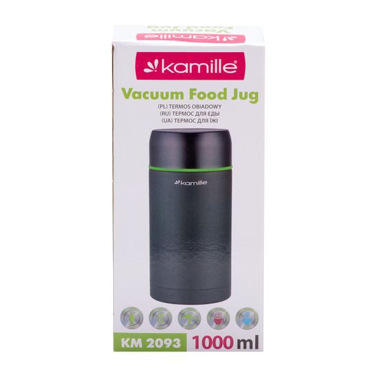 Термос пищевой 1000 мл. Kamille KM 2093 из нержавеющей стали