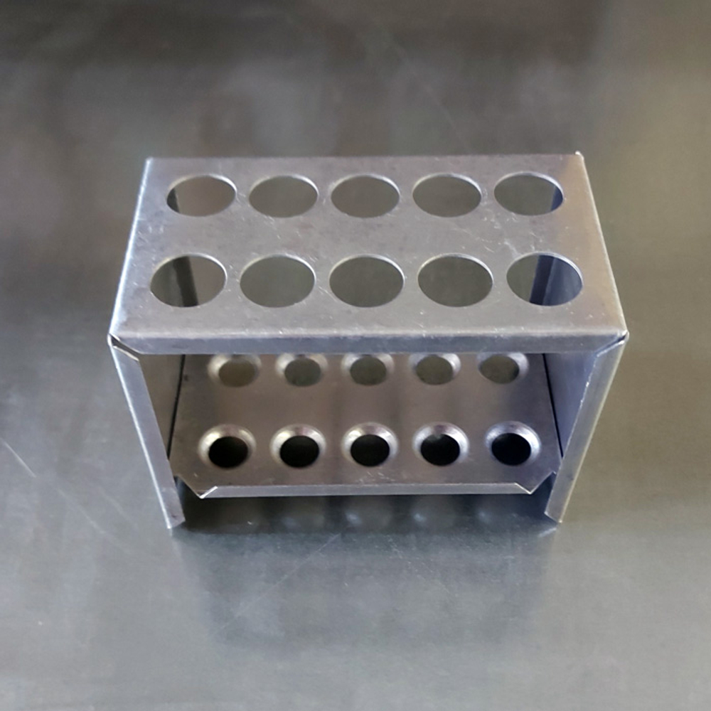 Штатив для пробирок, алюминиевый 10/18 гнезд, (12005202) Минимед, шт.