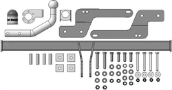 Фаркоп с оцинк. шаром Renault Sandero Stepway, Logan Stepway ,  Logan 2004-2014, 2014-2022,  Sandero 2014-2022 крепление шара на двух болтах, (без электрики, паспорт и сертификат в комплекте) Motodor.91717-A
