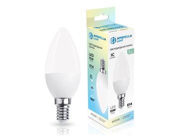 Светодиодная лампа Свеча LED C37 13W IC E14 4000K 175-265V 371314 Bulbing Ambrella
