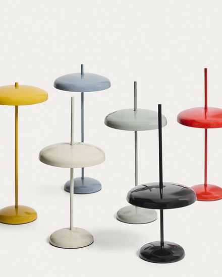 Переносная настольная лампа Porte из светло-зеленого алюминия