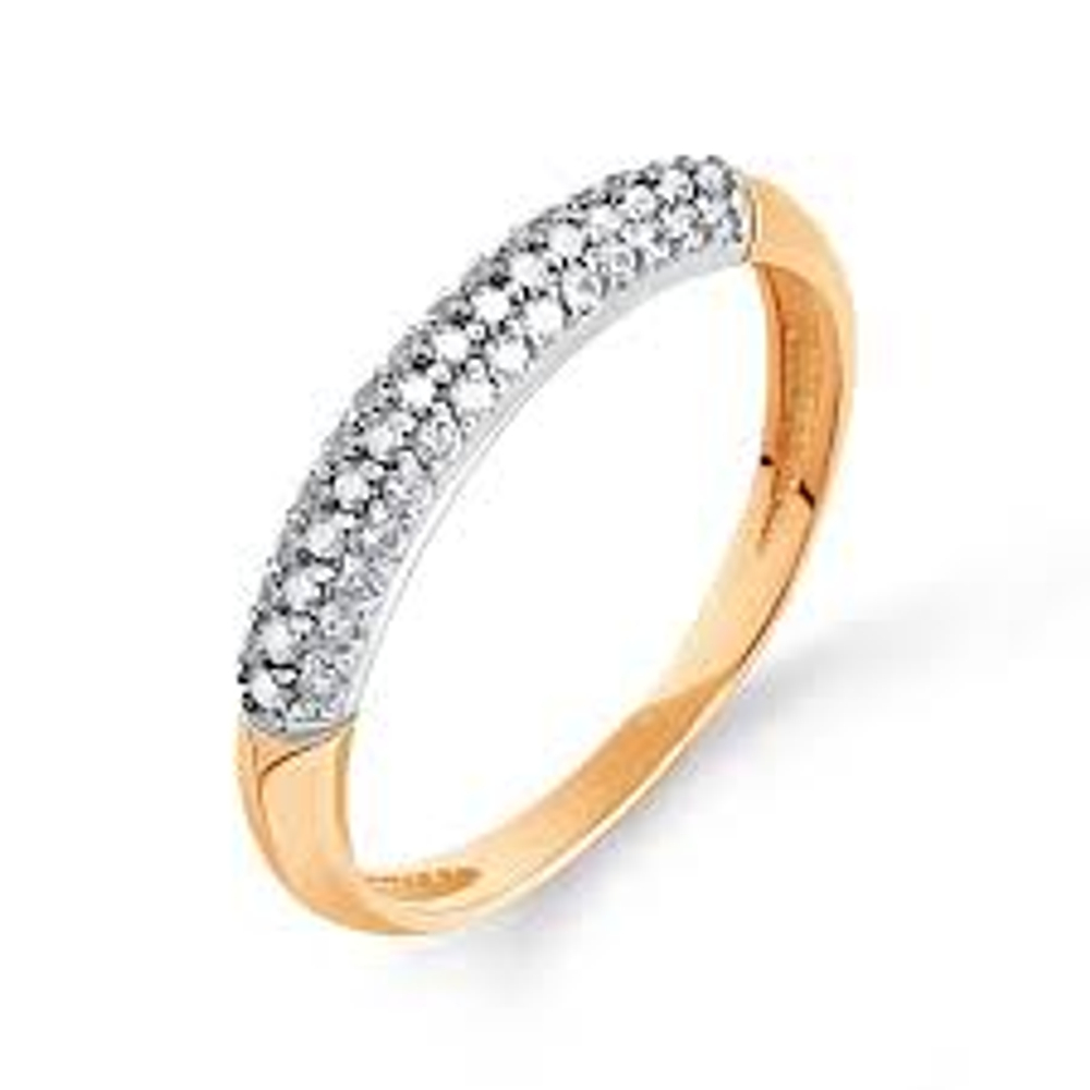 Кольцо из золота с фианитами