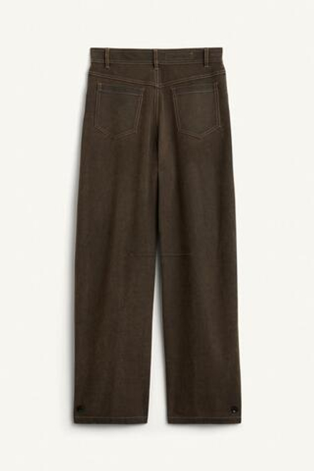 ZARA БРЮКИ СО СРЕДНЕЙ ПОСАДКОЙ, КОРИЧНЕВЫЙ