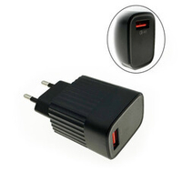 Сетевой адаптер питания LP XQ25 5V/3.1A 1USB QC3.0 18W Black без упаковки