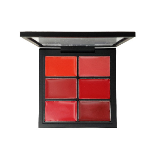 Палетка помад для губ 6 оттенков Makeover Paris Pro Lip Palette The Reds
