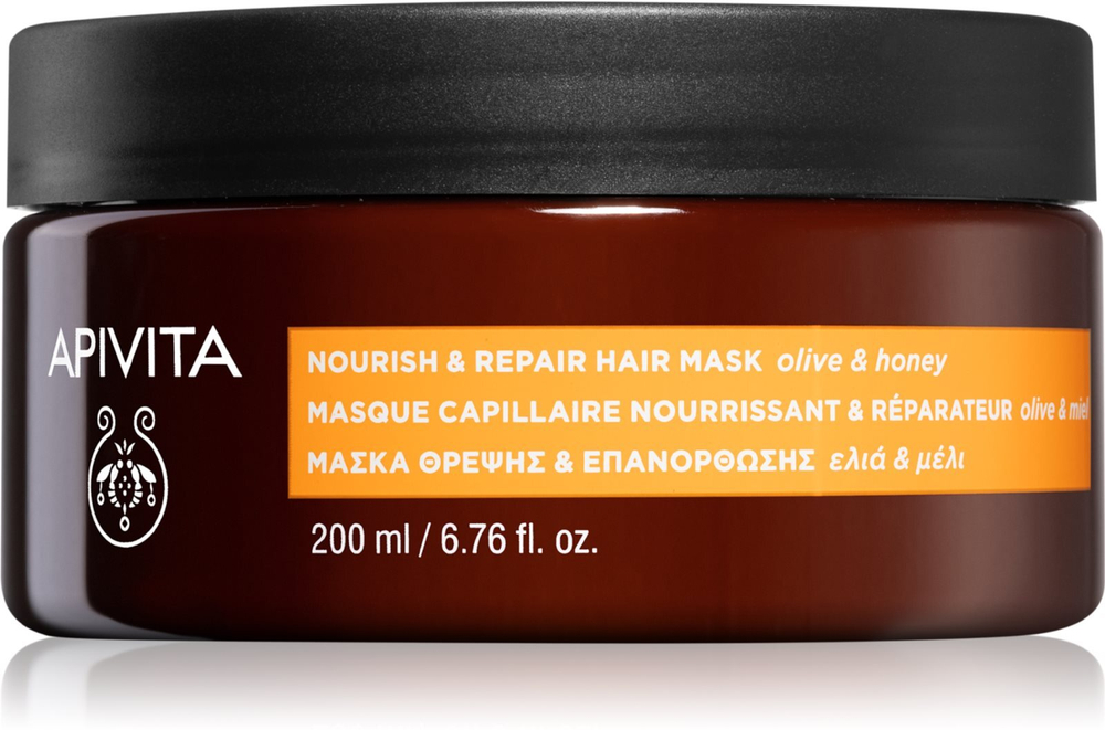 Apivita Holistic Hair Care Olive & Honey - питательная маска для волос /   200  ml  / GTIN 5201279073558