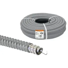 Металлорукав в ПВХ-изоляции РЗ-Ц-П 12 серый без протяжки (50м) TDM SQ0407-0412 ( D.скобы 14-15мм)