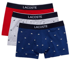 Боксерки теннисные Lacoste Cotton Stretch Trunk 3P - Multikolor