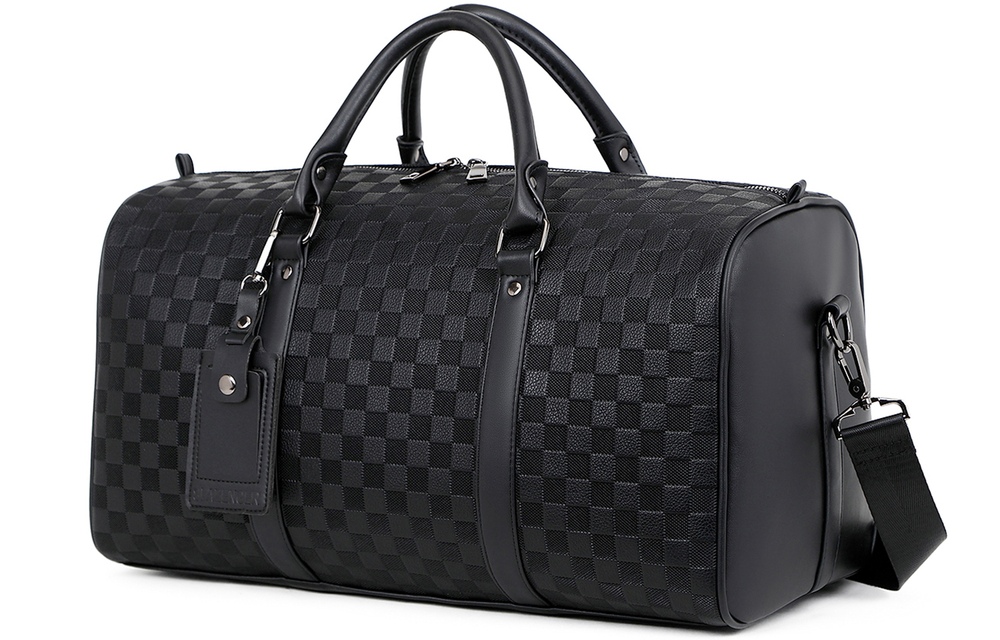 Slazenger PU One Shoulder Handbag Large Unisex Black/Avocado Green/Gray