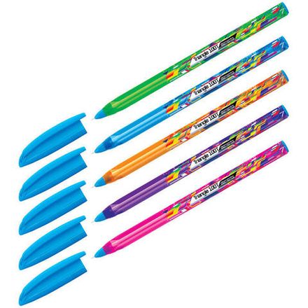 Ручка шариковая Berlingo Triangle 100T Elements синяя, 0.7мм, трехгран., игольчатый стержень