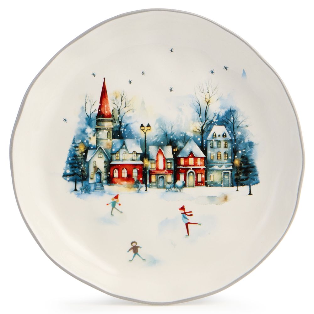 ТАРЕЛКА ЗАКУСОЧНАЯ AGNESS "С НОВЫМ ГОДОМ!" 17*3 СМ