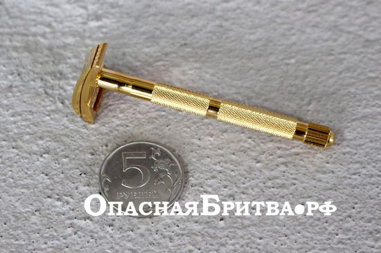 Бритвенный станок Merkur, треугольный, золотистый