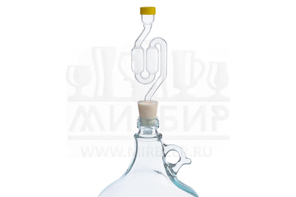 Резиновая пробка коническая с отверстием под гидрозатвор (Ø38x30, h40)