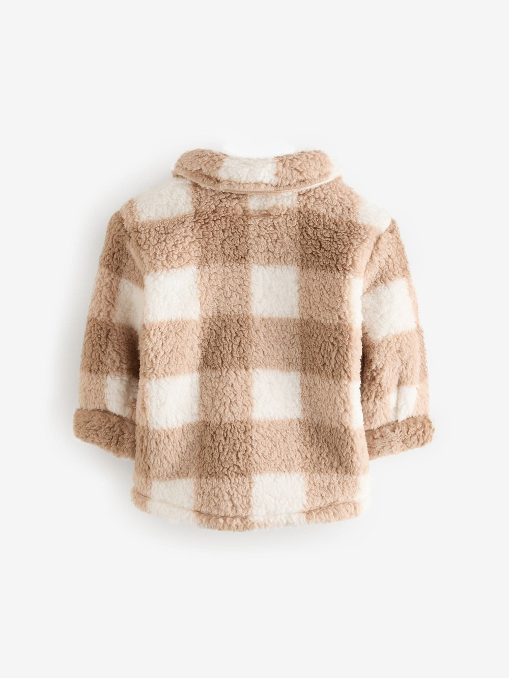 Куртка флисовая для мальчика Next K83-421, Коричневый, Молочный