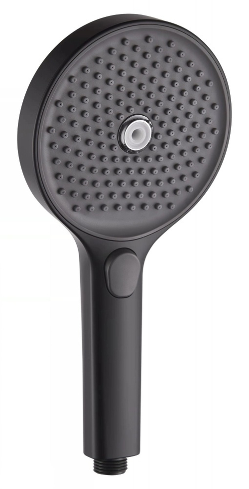 3023-1 Лейка для душа черный 13*26см (3-функций, кнопка) HANSEN (50/1шт)