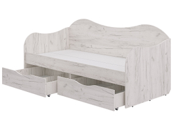 Кровать БОКС 90/2 с ящиками Крафт светлый