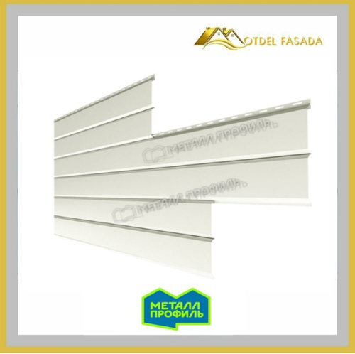 Сайдинг металлический L -Брус ХL Полиэстр 0.45мм - RALL 9002 Серо-белый (Заказ)