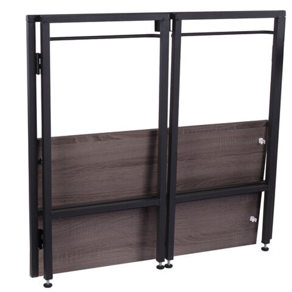 Стол BRABIX "Smart CD-010", 1000х505х795 мм, ЛОФТ, складной, металл/ЛДСП ясень, каркас черный, 641877