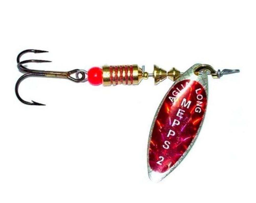 Блесна для рыбалки вращающаяся Mepps AGLIA LONG REDBO