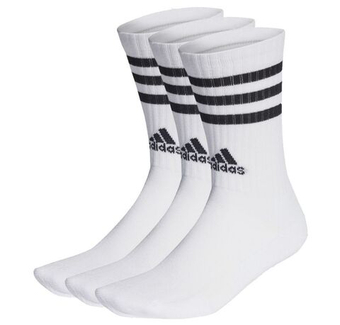 Теннисные носки Adidas 3-Stripes Cushioned Crew Socks 3P - белый