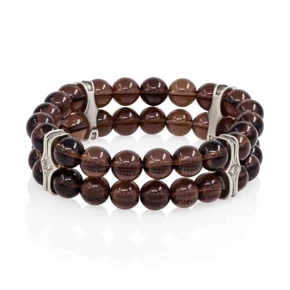 Браслет Всевидящее Око из Мельхиора Двойной с раухтопазом 8 мм, вид 2