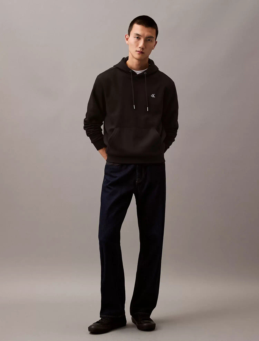Худи Calvin Klein Archive Logo Fleece Drawstring Black Beauty
