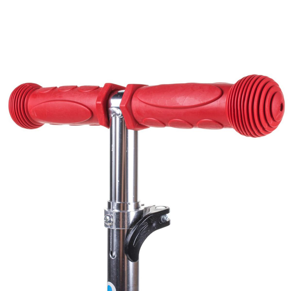 Самокат 3х кол. красный, 55см, макс.высота ручки 62см. колеса PU свет, макс.вес 45кг.