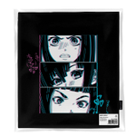 Сумка шоппер BRAUBERG PREMIUM канвас 40х35 см на кнопке карман черный "Anime face" (2 штуки в упаковке)