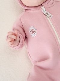 Комбинезон с закрытой ножкой "Пудра" утепленный 0+